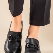 RAGAZZA Tracksole loafer με τακούνι 331.0756-L ΜΑΥΡΟ