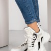 Chunky sneakers με γυαλιστερές λεπτομέρειες 306.TF180-L ΑΣΠΡΟ