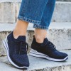 Slip-on sneakers τύπου κάλτσα με λάμψεις 416.LY507-F ΜΠΛΕ