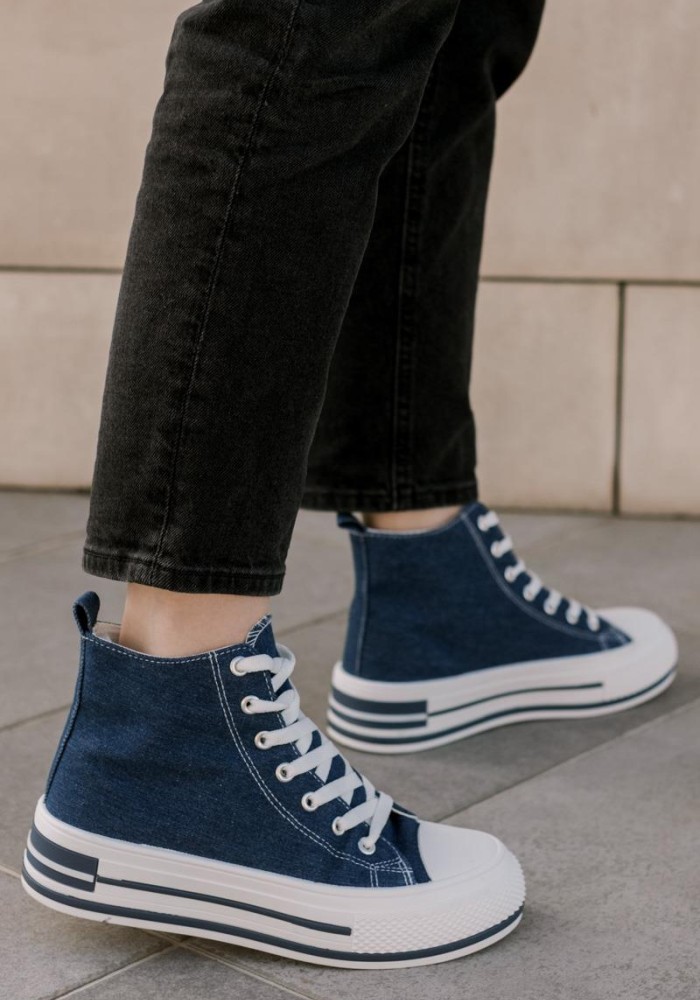 Δίσολα πάνινα sneakers μποτάκια 330.LY621-F JEAN