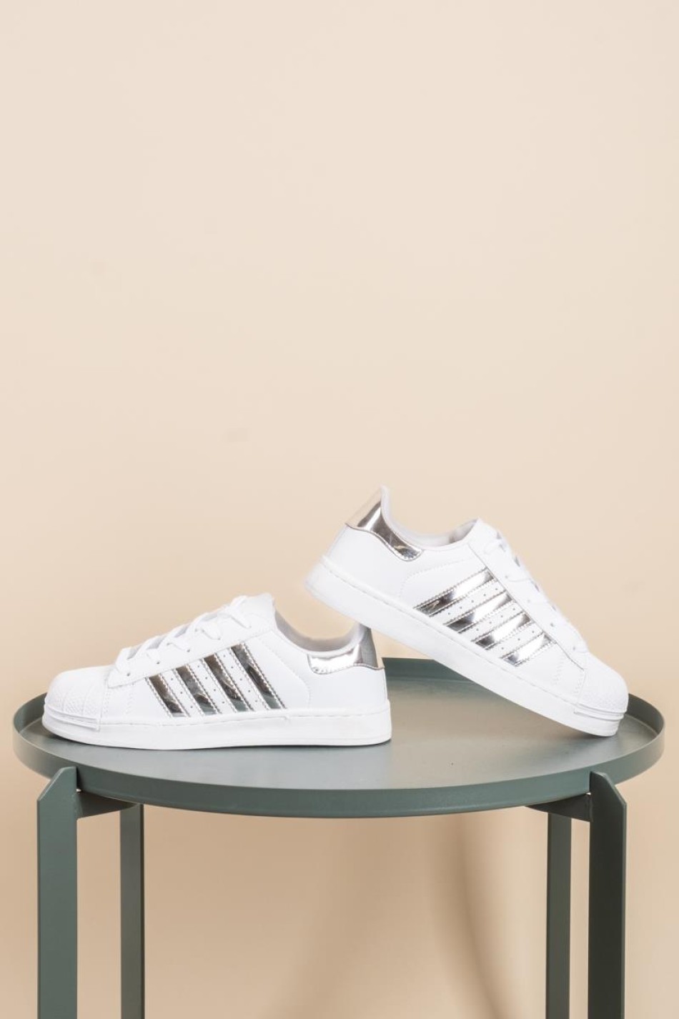 Basic tennis sneaker 396.LF108A-L ΑΣΠΡΟ/ΑΣΗΜΙ