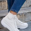 Refresh πάνινα sneakers με ιδιαίτερη σόλα 395.170846-F ΑΣΠΡΟ