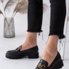 Chunky loafers με χρυσή αλυσίδα 330.D2710-L ΜΑΥΡΟ