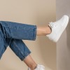 Δίσολα sneakers με εξωτερικές ραφές 431.LY357-L ΑΣΠΡΟ