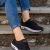 Υφασμάτινα Running Sneakers 330.121016-F ΜΑΥΡΟ/ΑΣΠΡΟ