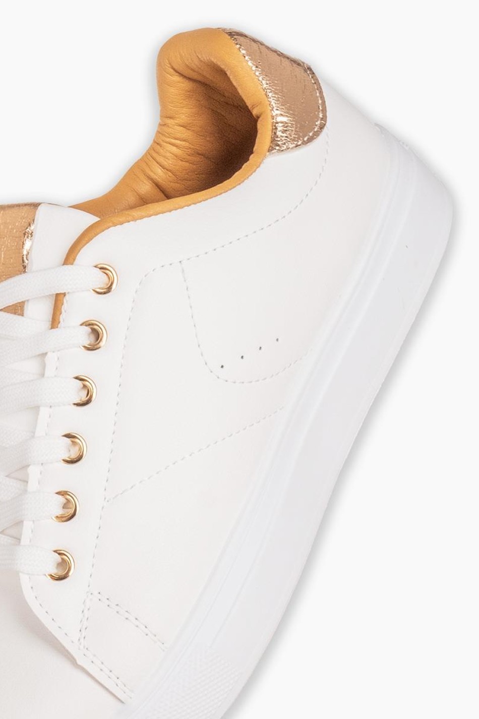 Basic tennis sneakers 364.DML377-L ΑΣΠΡΟ/CHAMPAGNE