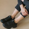 Chunky sneakers με ανάγλυφο μοτίβο 330.LY651-L ΜΑΥΡΟ