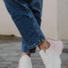 Chunky sneakers με διχρωμίες 330.9189-L ΑΣΠΡΟ/ΡΟΖ