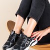 Running sneakers σε συνδυασμό υλικών 431.LY720-L ΜΑΥΡΟ