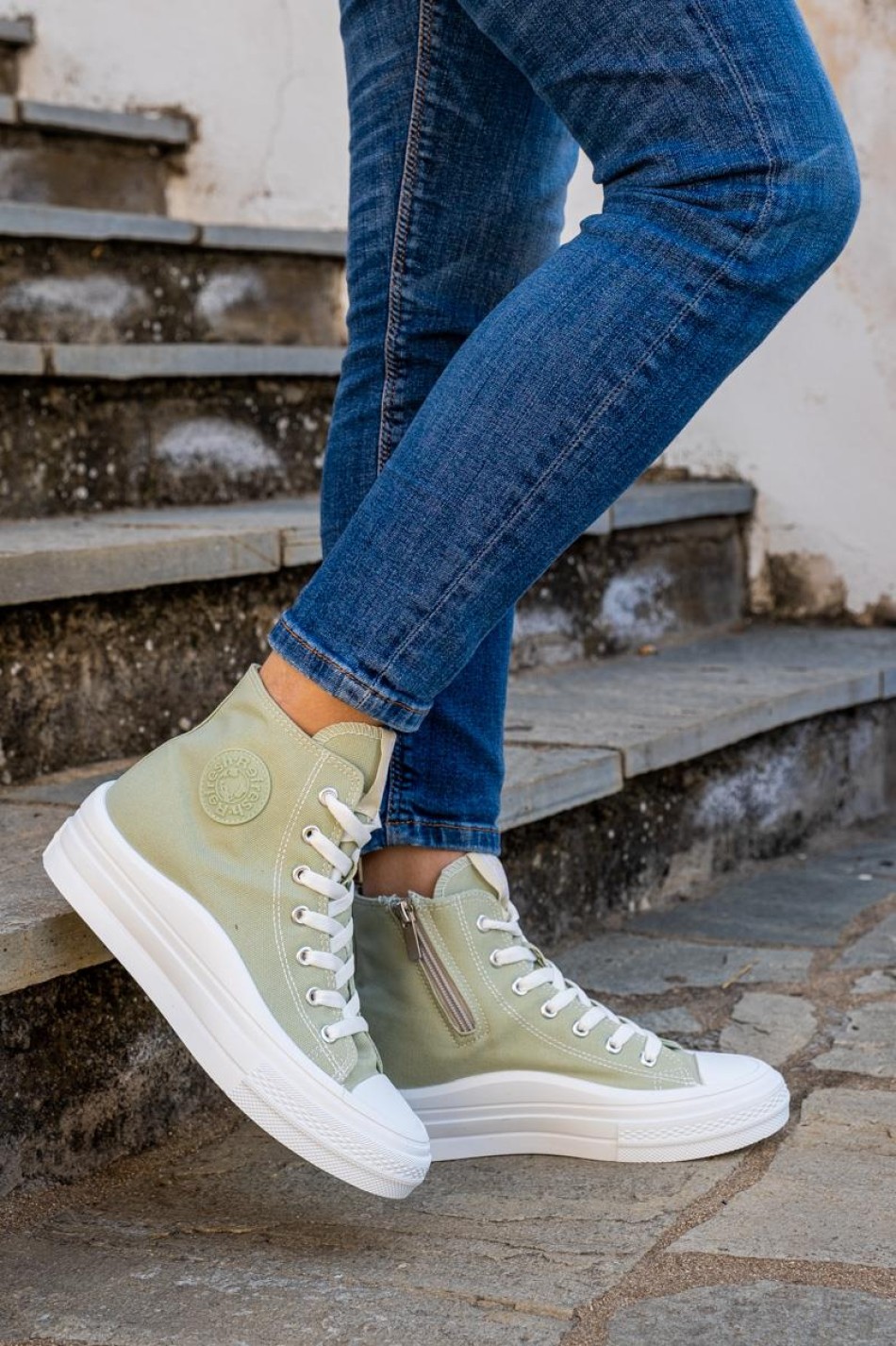 Refresh πάνινα sneakers με διπλή σόλα 395.170676-F ΜΕΝΤΑ