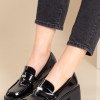 Tracksole λουστρίνι block-heeled loafer 330.D2737-LU ΜΑΥΡΟ