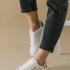 Δίσολα tennis sneakers με σχέδιο καρδιές 330.LY663-L ΑΣΠΡΟ/CHAMPAGNE