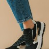 Chunky sneakers με ιδιαίτερη σόλα 330.LY580-L ΜΑΥΡΟ/ΑΣΠΡΟ