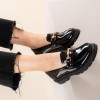 Chunky loafers με χρυσή αλυσίδα 431.5520-13-LU ΜΑΥΡΟ