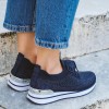 Slip-on sneakers τύπου κάλτσα με λάμψεις 416.LY507-F ΜΠΛΕ