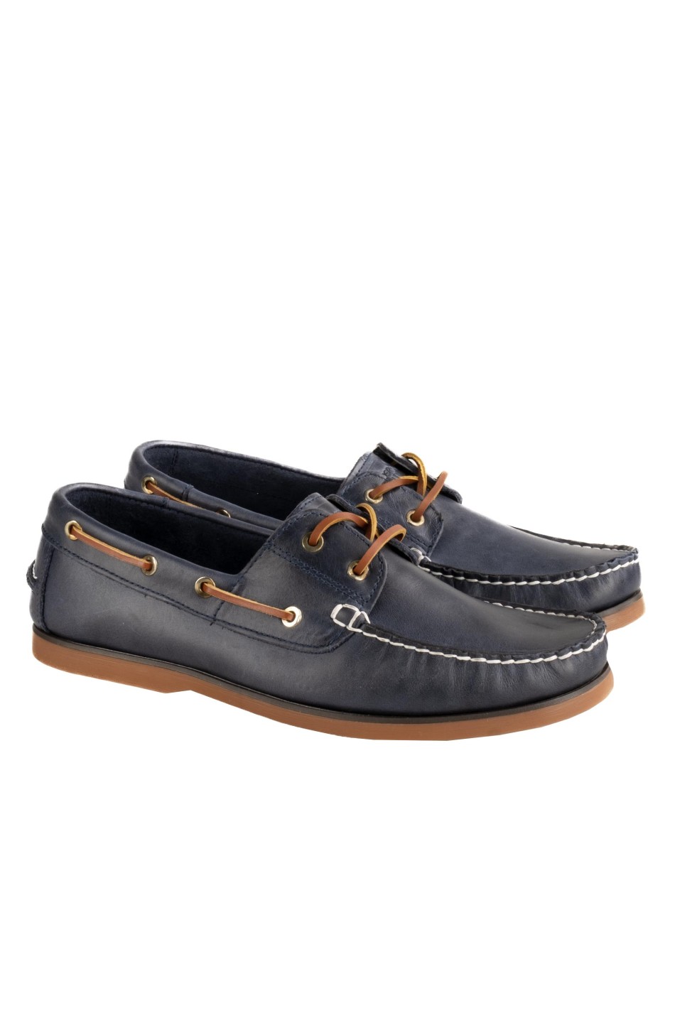 BOXER δερμάτινα δετά boatshoes 031.19231-L ΜΠΛΕ