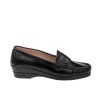 Δερμάτινα ανατομικά slip-on 134.160-L ΜΑΥΡΟ