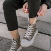 Δίσολα πάνινα sneakers μποτάκια 330.LY621-F ΑΣΠΡΟ/ΛΕΟΠΑΡ