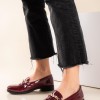 Λουστρίνι loafers με διακοσμητική αλυσίδα 431.XY702-LU ΜΠΟΡΝΤΩ