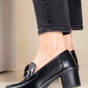 B-SOFT block-heeled loafers 405.2317-11-L ΜΑΥΡΟ