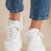 Chunky sneakers σε συνδυασμό υλικών 431.BY1811-L ΑΣΠΡΟ