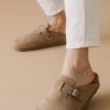 Fussbett suede δίπατα clogs 330.T1168-C ΠΟΥΡΟ