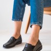 SABINO Ανατομικό δερμάτινο slip-on 028.TC2109-L ΜΑΥΡΟ