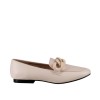 Flat loafers με matte αλυσίδα 414.LL2160-L ΜΠΕΖ