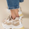 Chunky sneakers σε συνδυασμό χρωμάτων και υλικών 431.LY632-L ΠΟΥΡΟ