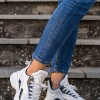 Chunky sneakers με γυαλιστερές λεπτομέρειες 306.TF180-L ΑΣΠΡΟ