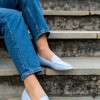 Flat loafers με φάσα 414.H2128-L ΜΠΛΕ