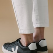 Tennis sneakers με διακοσμητικό στο πλάι 330.C891-L ΜΑΥΡΟ/ΑΣΠΡΟ