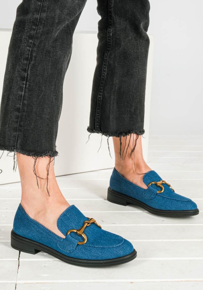 Loafers suede με μεταλλική αλυσίδα 396.M7315-C JEAN