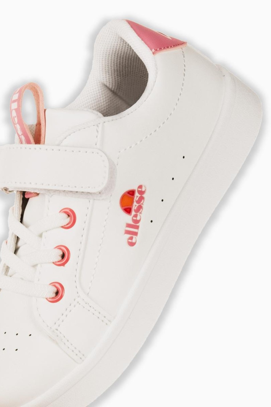 ELLESSE Παιδικό sneaker με velcro 034.494-G-L ΑΣΠΡΟ/ΡΟΖ