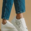 Δίσολα tennis sneakers με σχέδιο καρδιές 330.LY663-L ΑΣΠΡΟ