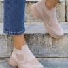 Chunky slip-on sneakers τύπου κάλτσα 416.LY505-F ΡΟΖ