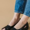 Comfort peep-toe πέδιλα 221.LEONTIA-180-L ΜΑΥΡΟ