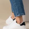 Δίσολα basic tennis sneakers 431.MS4036-L ΑΣΠΡΟ/ΜΑΥΡΟ