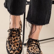 Δετό loafer με animal print 330.2502-PS ΛΕΟΠΑΡ