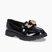 Λουστρίνι loafer για κορίτσια με φιογκάκι 432.DR67-LU ΜΑΥΡΟ