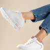 Tennis sneakers με εσωτερικό τακούνι 431.LY661-L ΑΣΠΡΟ/CHAMPAGNE