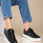 Casual sneakers σε συνδυασμό χρωμάτων 330.OX2337-L ΜΑΥΡΟ