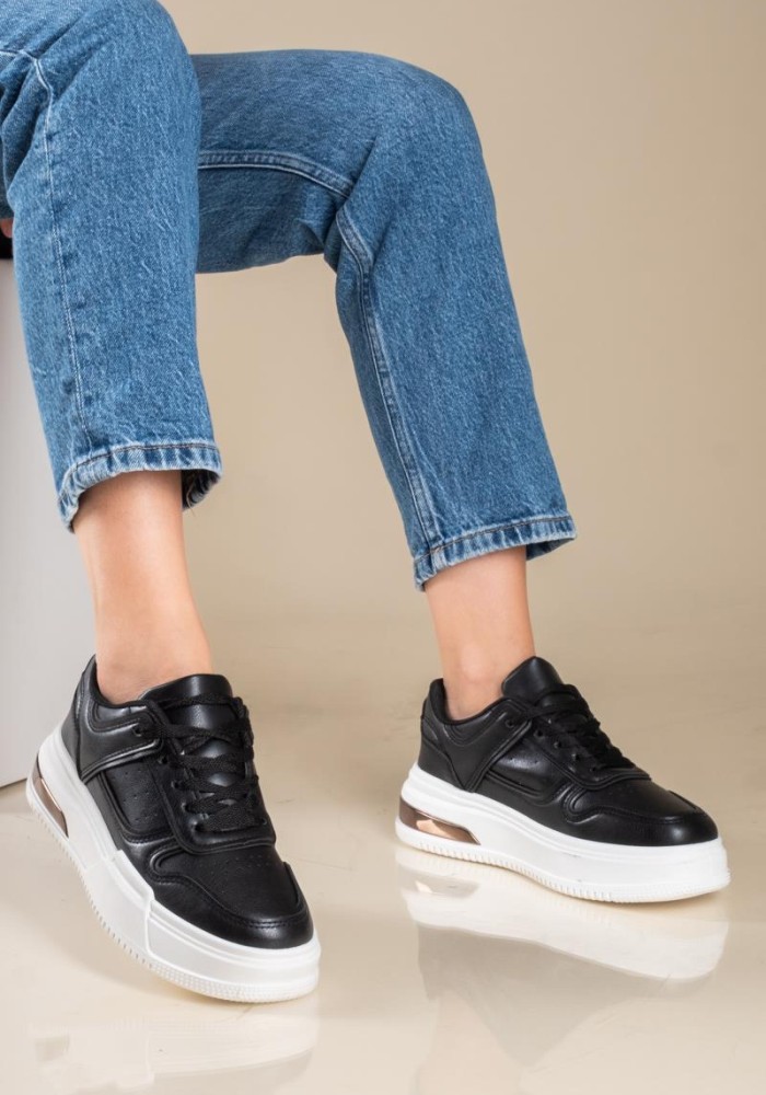 Casual sneakers σε συνδυασμό χρωμάτων 330.OX2337-L ΜΑΥΡΟ