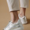 Tennis sneakers με mirror effect 330.BK09-L ΑΣΗΜΙ