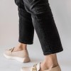 Ματ loafers με διακοσμητική αγκράφα 330.LL1476-L ΜΠΕΖ