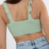 Crop Top με Βολάν 402.0759-TOP ΜΕΝΤΑ