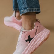 XTI Υφασμάτινα running sneakers 395.142458-F ΓΚΡΙ/ΡΟΖ