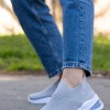 Υφασμάτινα running sneaker τύπου κάλτσα 306.TF172-F ΓΚΡΙ