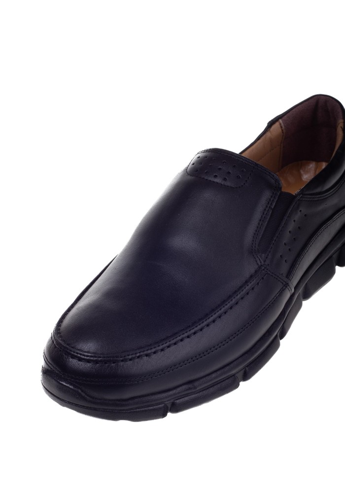 Casual ανδρικό slip-on 202.GER204-L ΜΑΥΡΟ