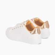 Basic tennis sneakers 364.DML377-L ΑΣΠΡΟ/CHAMPAGNE